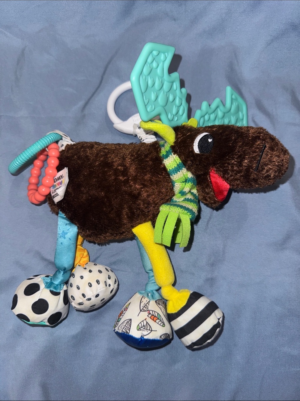 🌼LAST CHANCE🌼 Lamaze Plush Activity Moose Toy in Brown and Teal - Sensory Baby T
